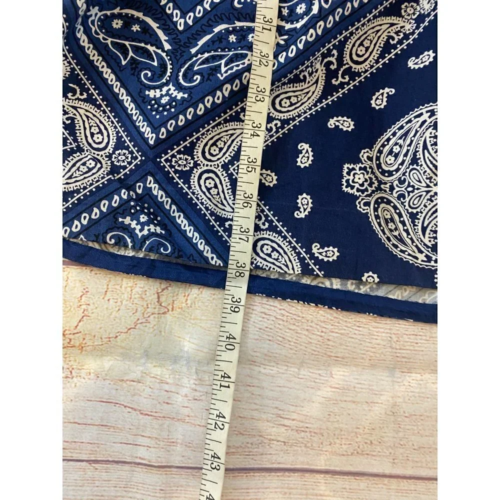 Anthropologie Holding Horses Women's Blue Flared Bandana Dress - 0 - Picture 8 of 15